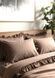 Постільна білизна варена бавовна "Коричневий" Півтораспальний, Класичне простирадло, наволочки 50х70, Рюші на наволочки та підковдру